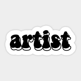 artist double shadow Sticker